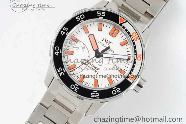 MIROTIME 0725 BestValue Aquatimer Automatic SS RSF 1:1 Best Edition White Orange Dial on SS Bracelet A 7072